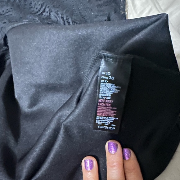 Top Shop Dress- Off shoulder black lace - Picture 6 of 7